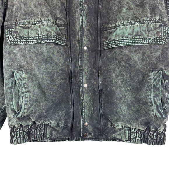 Vintage 90s Black Acid Wash Bomber Jacket – Urban Equipment, Men’s XL - Picture 4 of 12